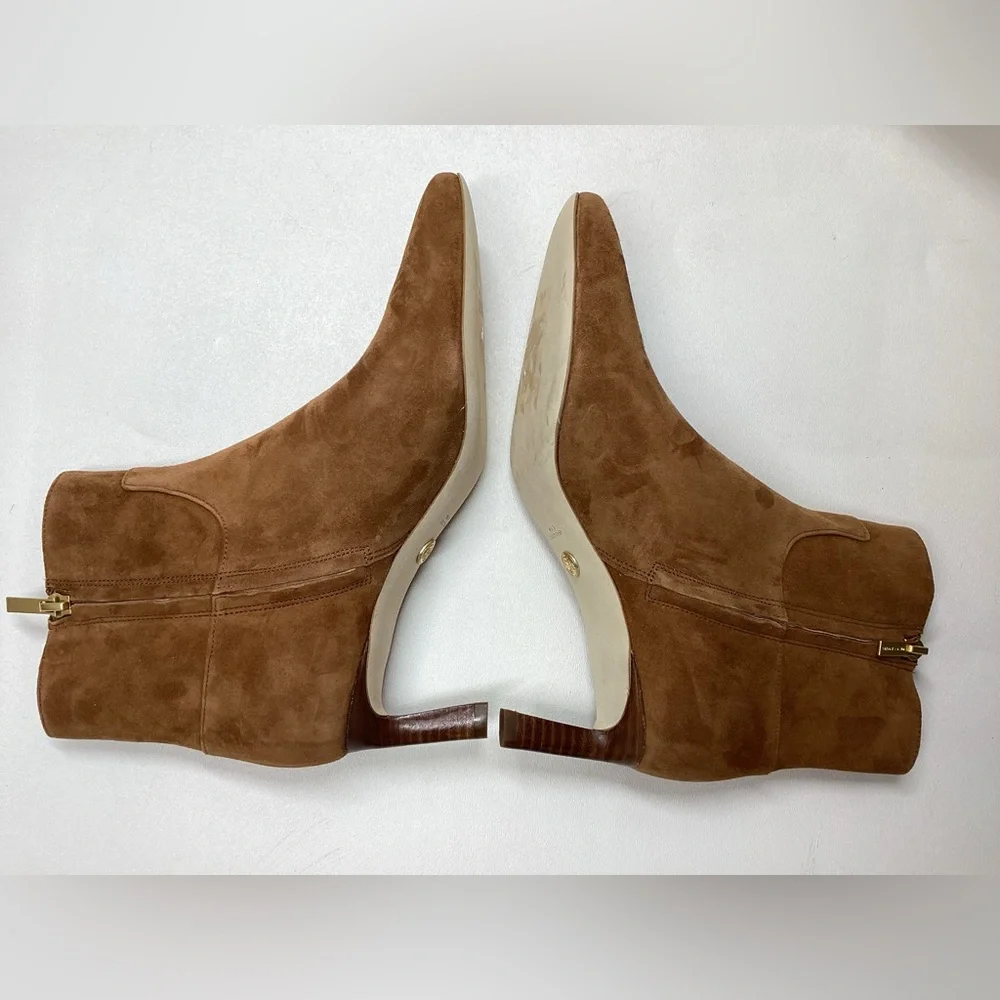 Veronica Beard Kelby Kitten Heel Boots In Brown Size 8.5
